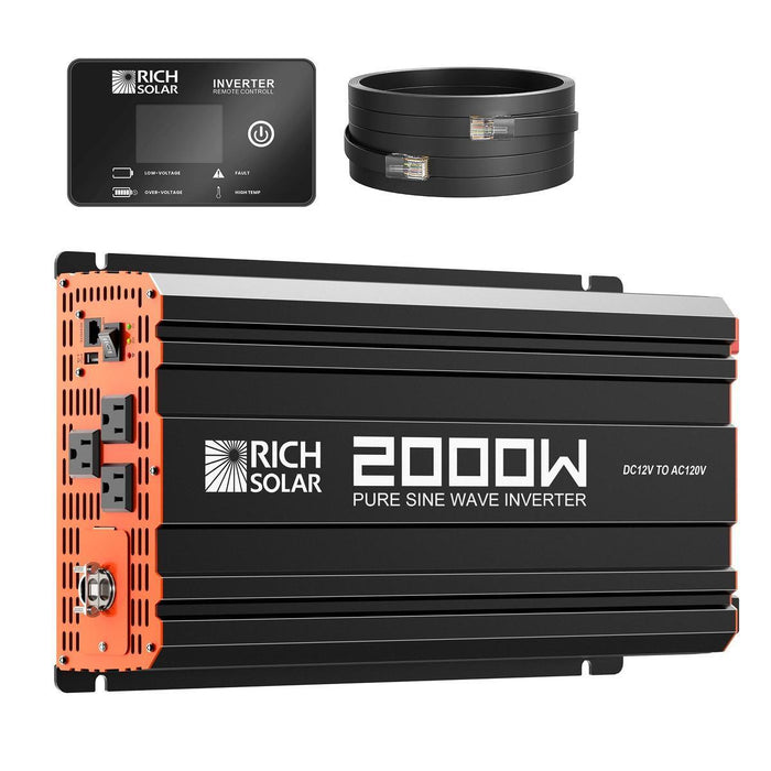 Rich Solar NOVA PURE 2K 2000 watt 12 volt pure sine wave inverter for running a microwave