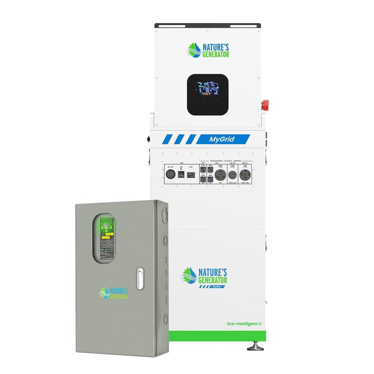 Nature's Generator MyGrid 10K house battery backup with transfer switch