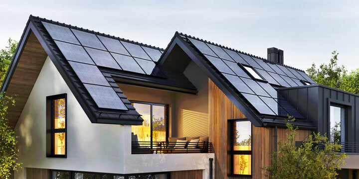 An 8 kilowatt solar panel system on a buyer's roof