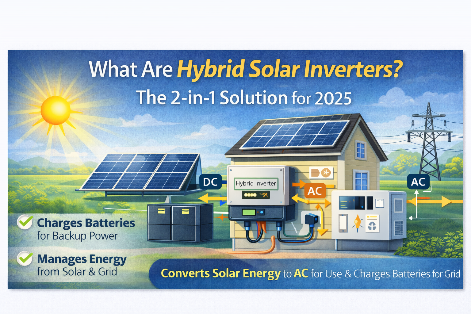 What Are Hybrid Solar Inverters? The 2-in-1 Solution