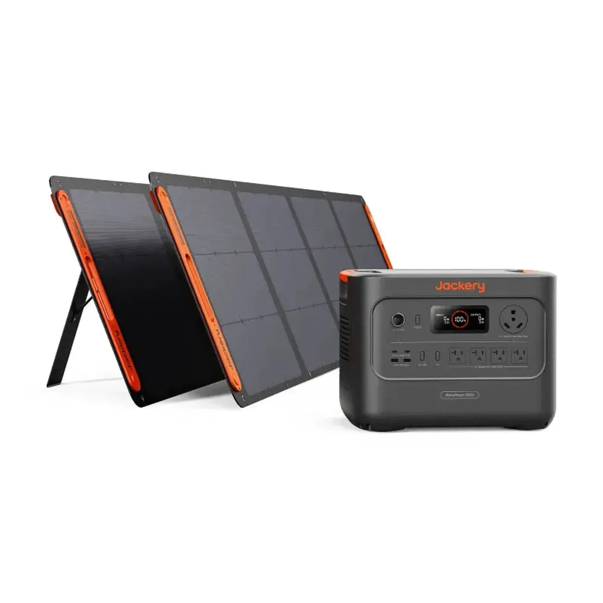 Jackery Solar Generator HomePower 3000 with solar panels