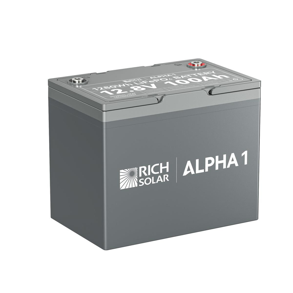 ALPHA 1 | 12V 100Ah LiFePO4 Battery | Powerful 12V Lithium Battery for RVs, Trailers, Vans, Boats, Off-Grid | 5,000 Lifetime Cycles | Bluetooth and Internal Heat Technology-12