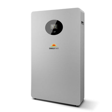 An image showcasing a 51.2V 200AH Powerwall X LiFePO4 Lithium Battery with features such as a 200A BMS, LCD screen display monitoring, and a capacity of 10.