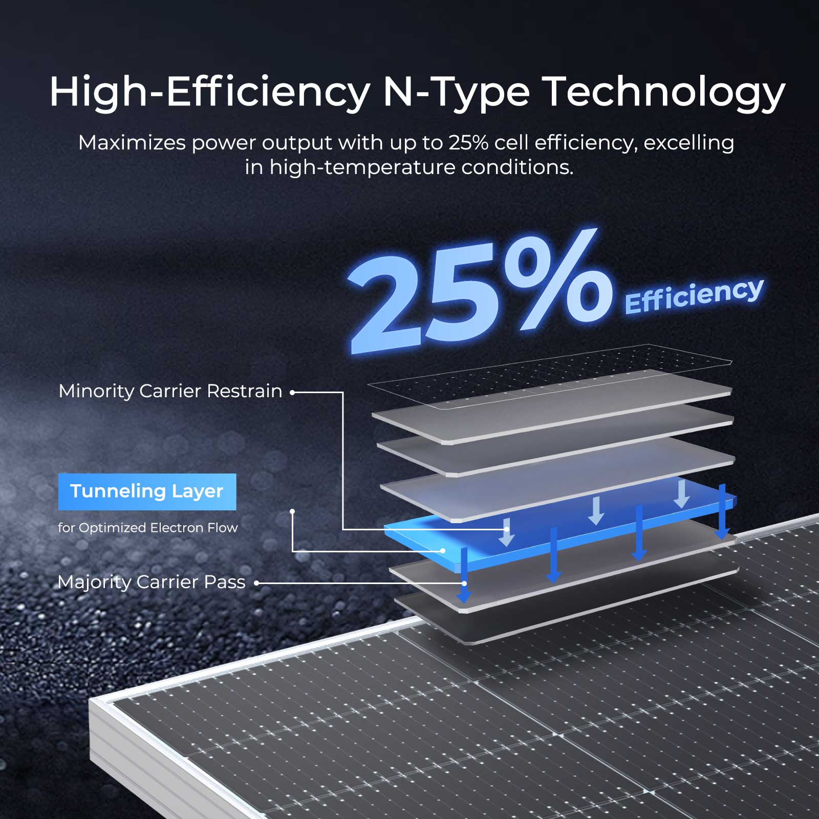 Renogy 2PCS Bifacial 590 Watt N-Type Monocrystalline Solar Panel
