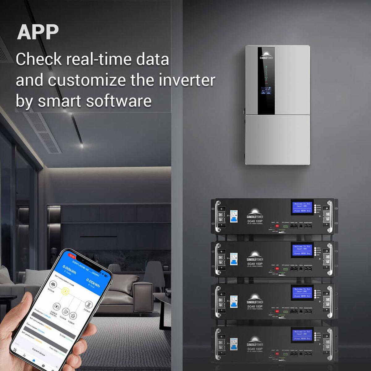 22.8KW Hybrid Inverter 48V Split Phase SGN11.4KHB-48 (2 UNITS PARALLEL)-4