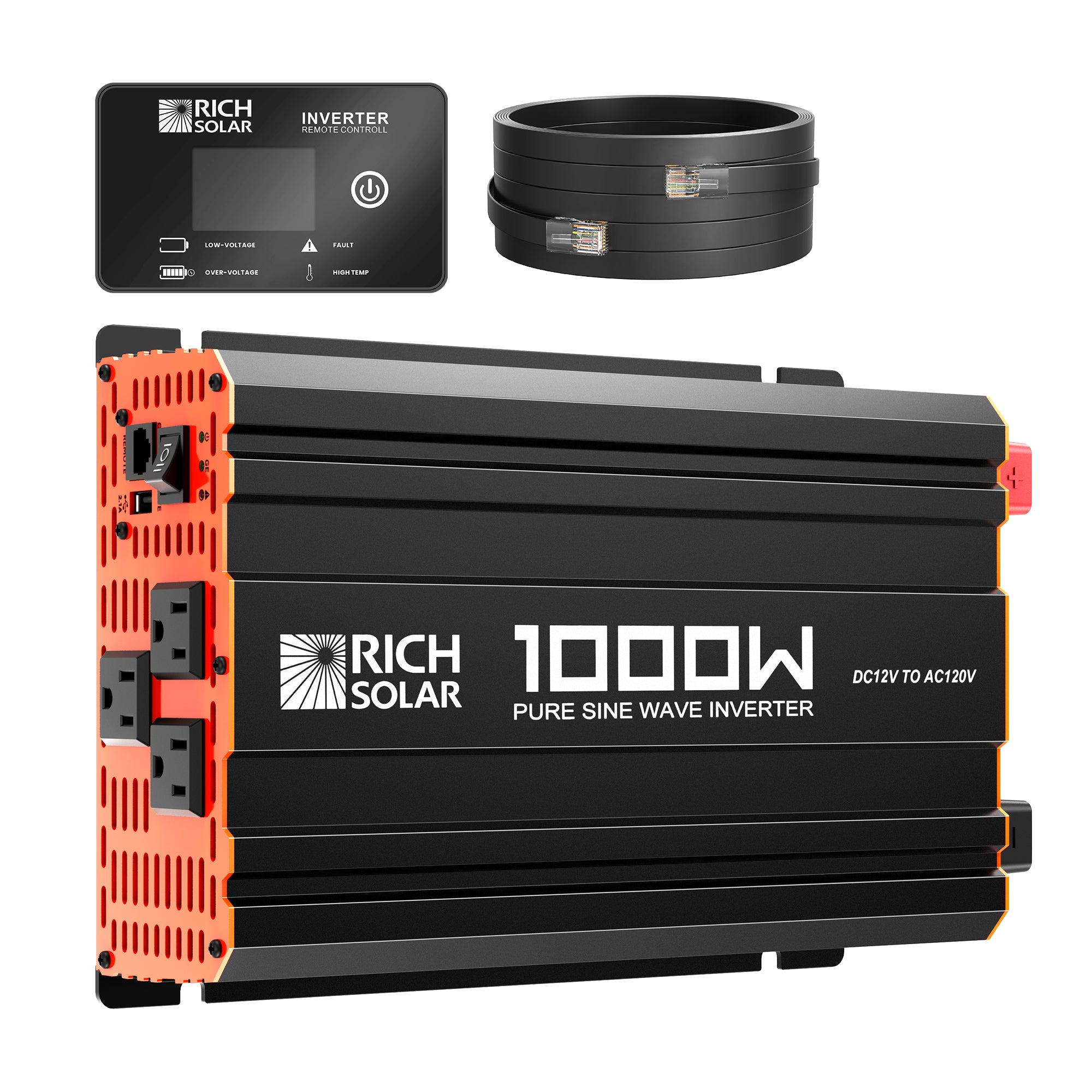 NOVA PURE 1K | 1000 Watt (1kW) 12 Volt Industrial Pure Sine Wave Inverter | Powerful 1000W 12V Off-Grid Inverter for RVs, Trailers, Campers, Vans, Trucks, Overlanders, Boats | Top Rated