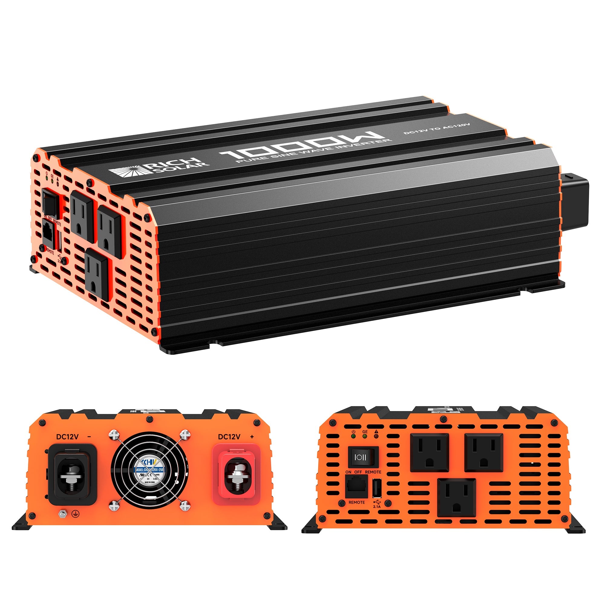 NOVA PURE 1K | 1000 Watt (1kW) 12 Volt Industrial Pure Sine Wave Inverter | Powerful 1000W 12V Off-Grid Inverter for RVs, Trailers, Campers, Vans, Trucks, Overlanders, Boats | Top Rated