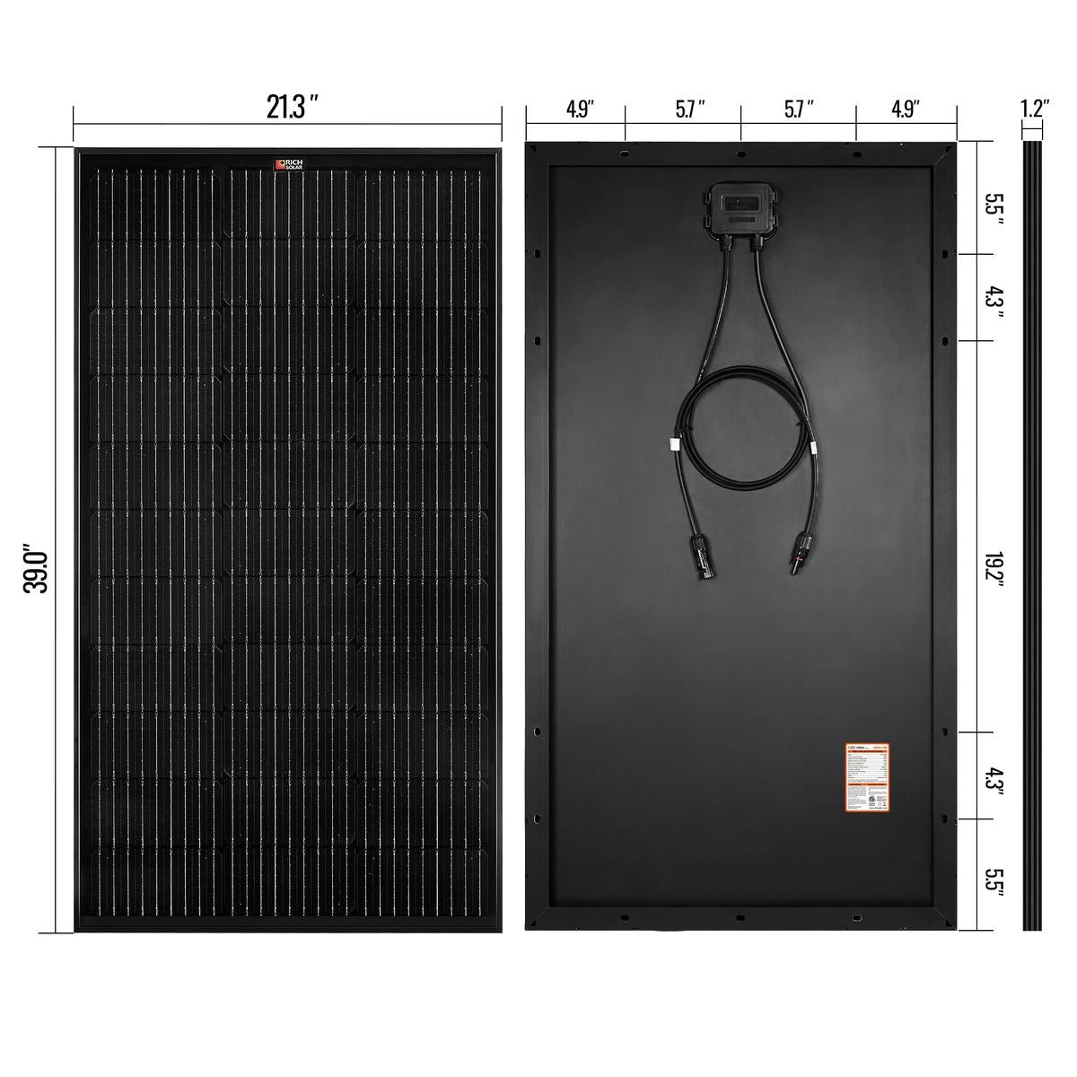 MEGA 100 | 100 Watt Solar Panel | Premier 12V Off-Grid Solar Panel for Vans, Campers, Boats | 25-Year Output Warranty | UL Certified-14