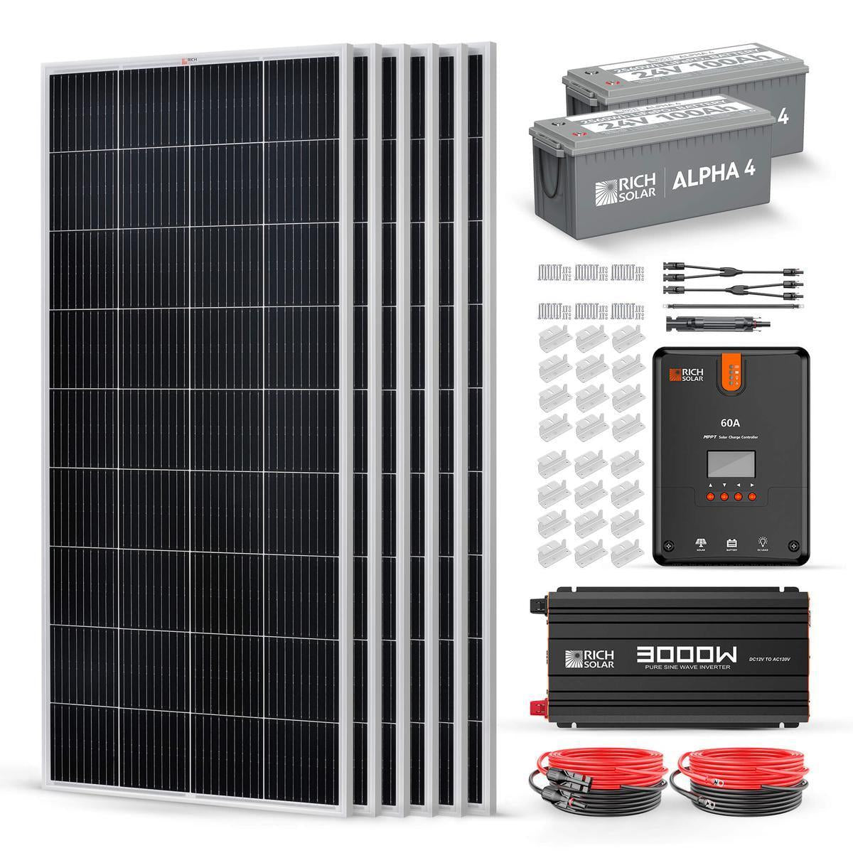 1200 Watt 24V Complete Solar Kit-5