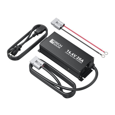 Rich Solar 12V(14.6V) 20A | 100-240VAC | 12V LiFePO4 Battery Charger