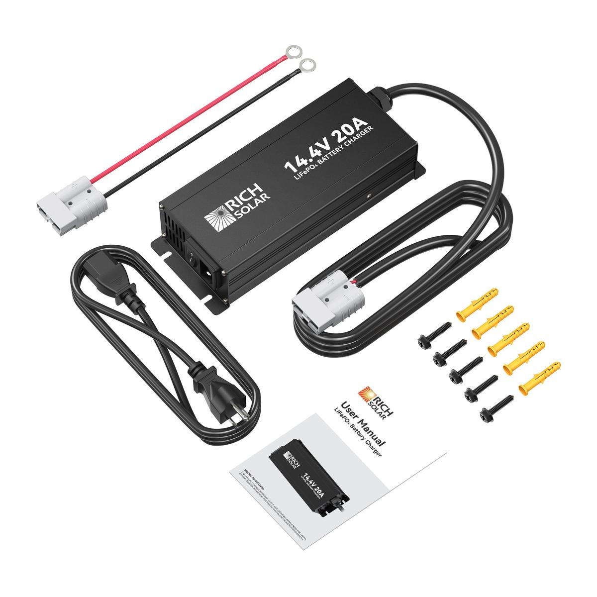 12V(14.6V) 20A | 100-240VAC | 12V LiFePO4 Battery Charger-6