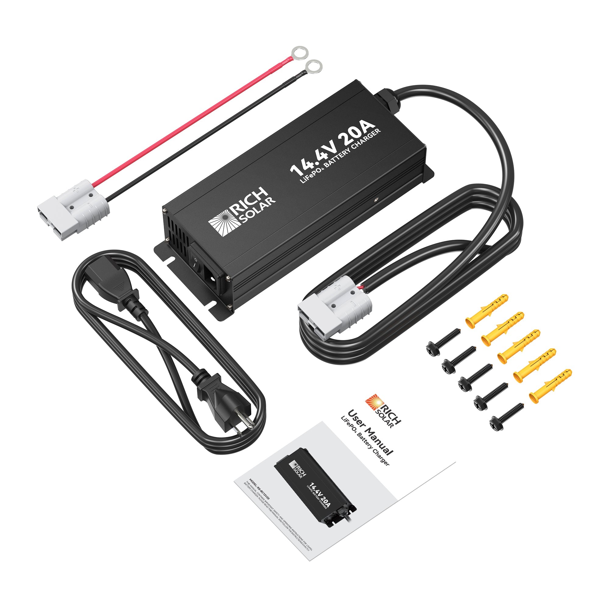 12V(14.6V) 20A | 100-240VAC | 12V LiFePO4 Battery Charger