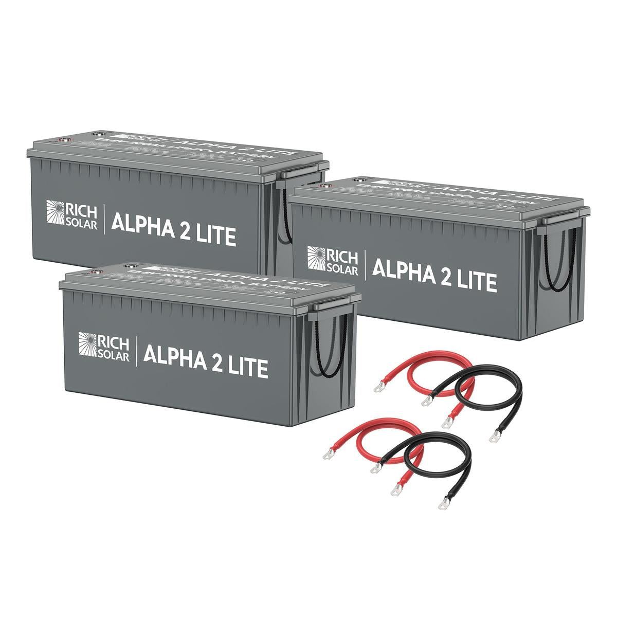 600Ah 12V LiFePO4 Off-Grid Battery Kit | 7.6kWh Deep Cycle Lithium Battery Bank | Powerful 600Ah Battery Bank for RVs, Trailers, Cabins, Campers, Vans, Off-Grid | 3 X ALPHA 2 LITE in Parallel-2