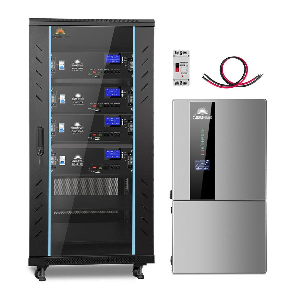 Hybrid Solar Kit 11.4KW 48V Split Phase 20.48KWH/50.2KWH Lithium Battery 440 Watt Solar Panel SGH-11N2E/ SGH-11N5E-4