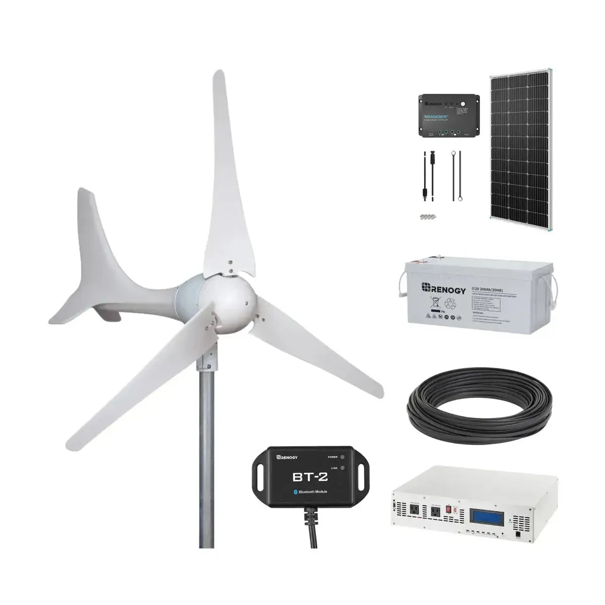 Off-Grid Power Kit: Wind + Solar + Battery System by Automaxx and Renogy-2