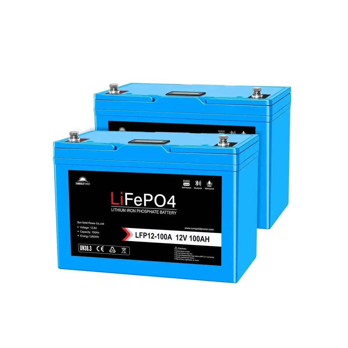 12V 100Ah/ 200Ah LiFePo4 Deep Cycle Lithium Battery Bluetooth / Self-Heating / IP65-11
