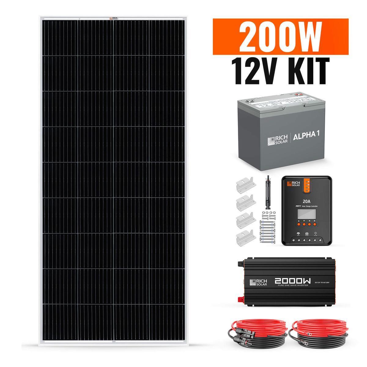 200 Watt Complete Solar Kit-1