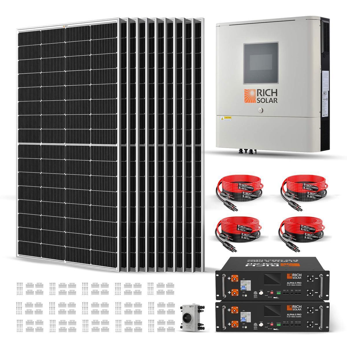 2500W 48VDC-120VAC Solar Kit-2