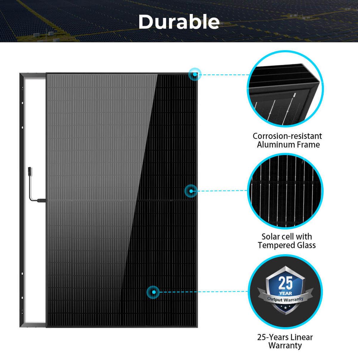 440W Mono Black PERC Solar Panel UL 61730-5