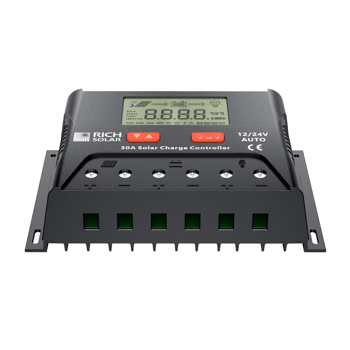 30 Amp PWM Solar Charge Controller | 12V/24V Auto 30A PWM Controller for RVs, Trailers, Campers, Vans, Boats, Off-Grid-5