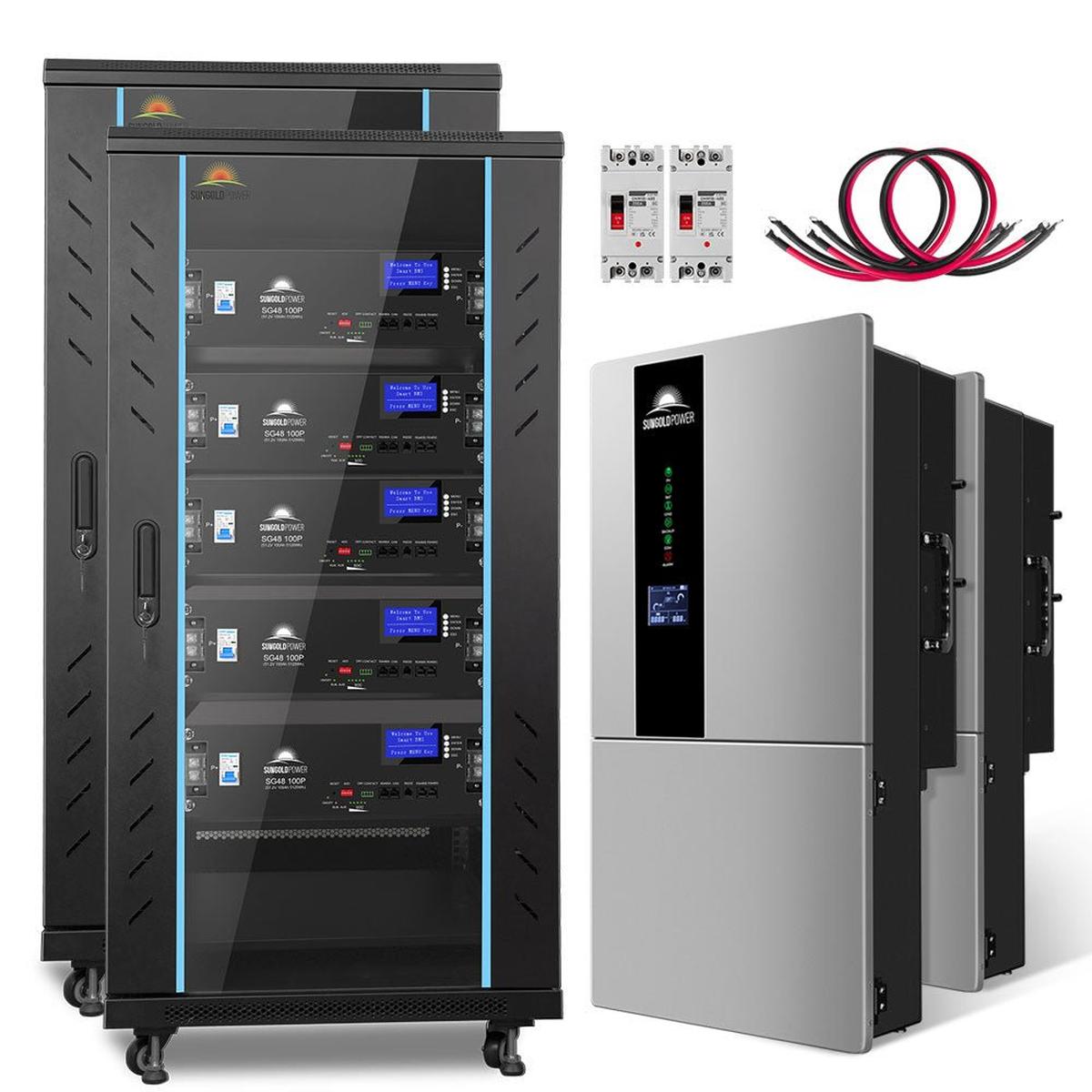 Hybrid Solar Kit 11.4KW 48V Split Phase 20.48KWH/50.2KWH Lithium Battery 440 Watt Solar Panel SGH-11N2E/ SGH-11N5E-8