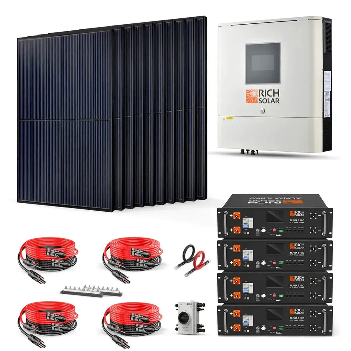 Rich Solar 4000W 48VDC-120VAC Solar Kit-1