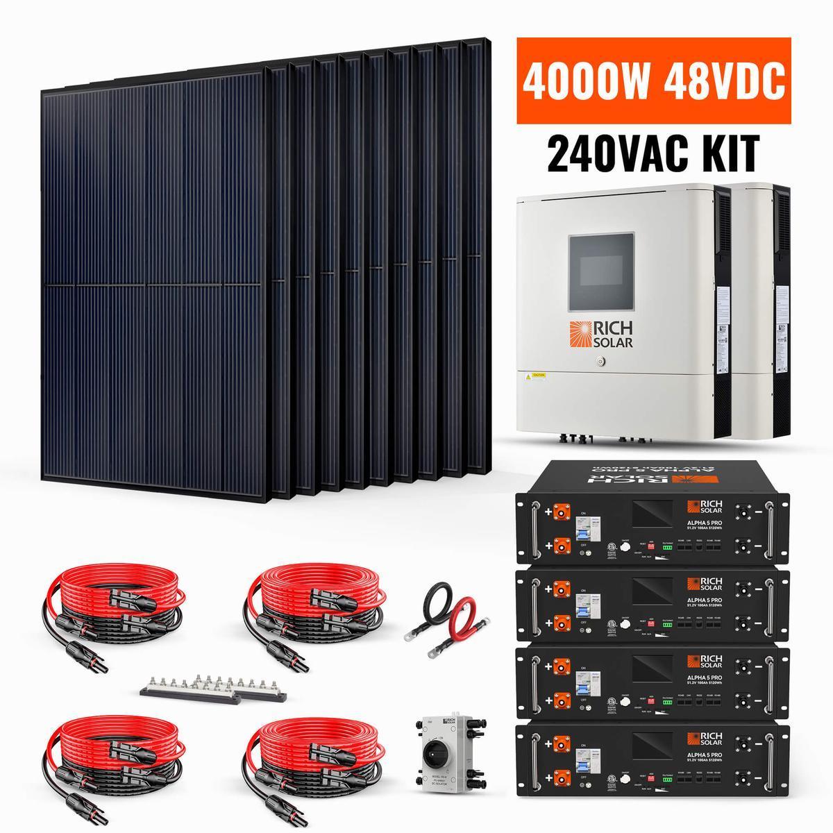 4000W 48VDC-240VAC Solar Kit-1
