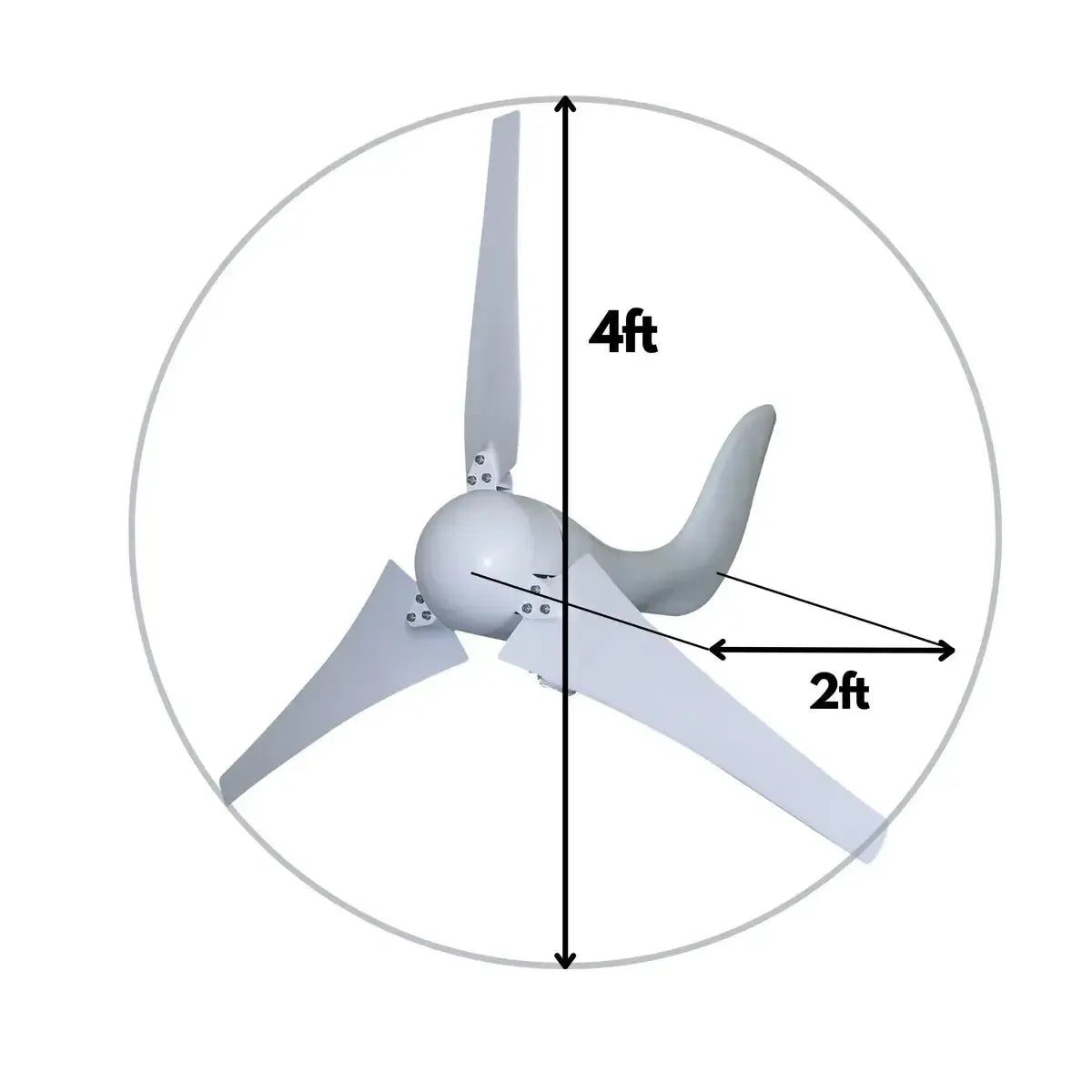 Automaxx Windmill 400W Home & Land Wind Turbine Generator Kit-5