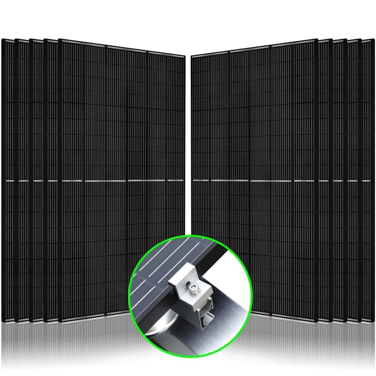 410 Watt Monocrystalline Solar Panel (10 Pack) With Solar Panel Mount Rack-3