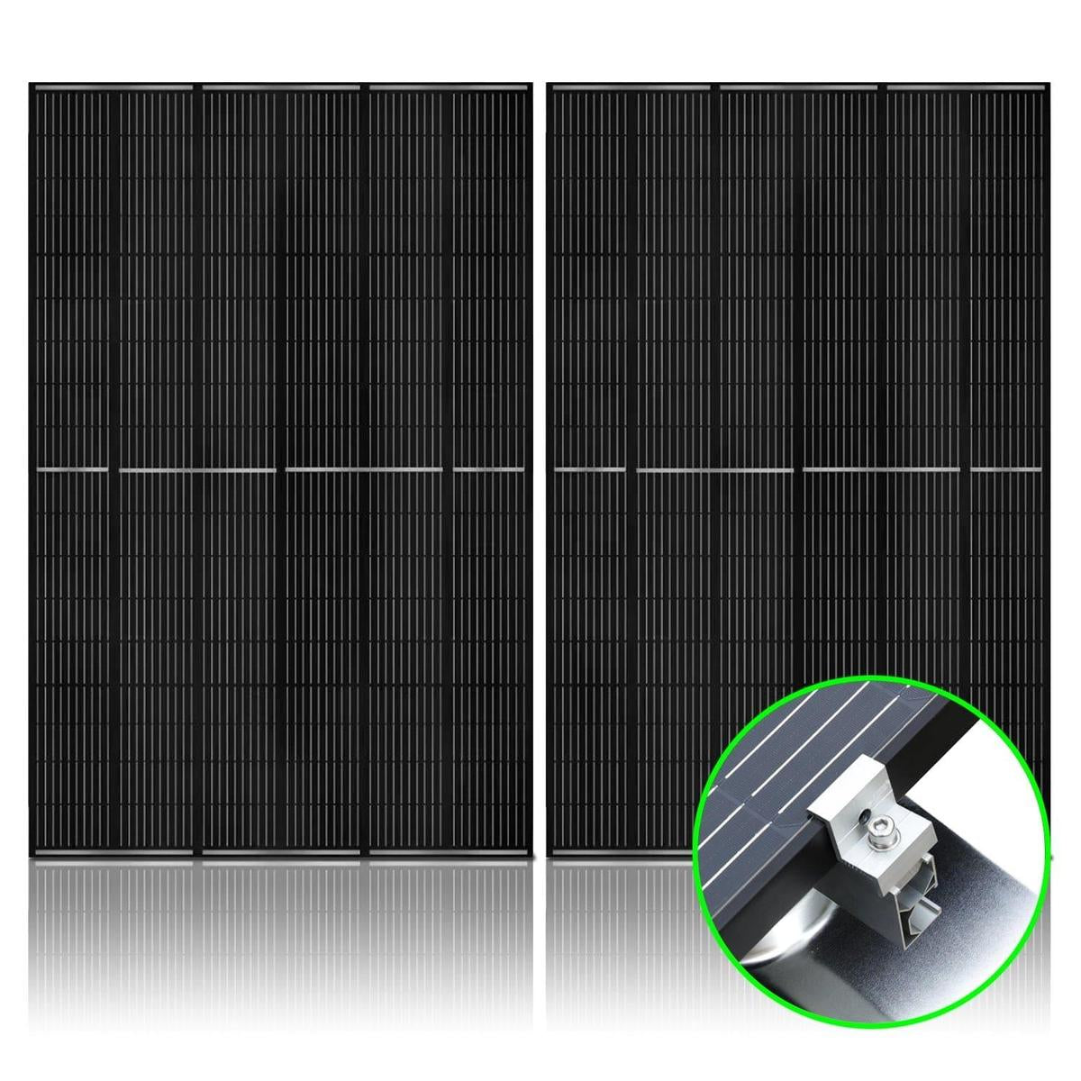410 Watt Monocrystalline Solar Panel (2 Pack) With Solar Panel Mount Rack-3