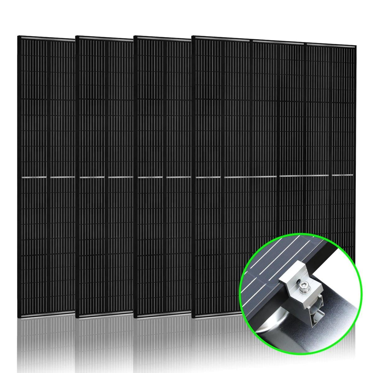 410 Watt Monocrystalline Solar Panel (4 Pack) With Solar Panel Mount Rack-3