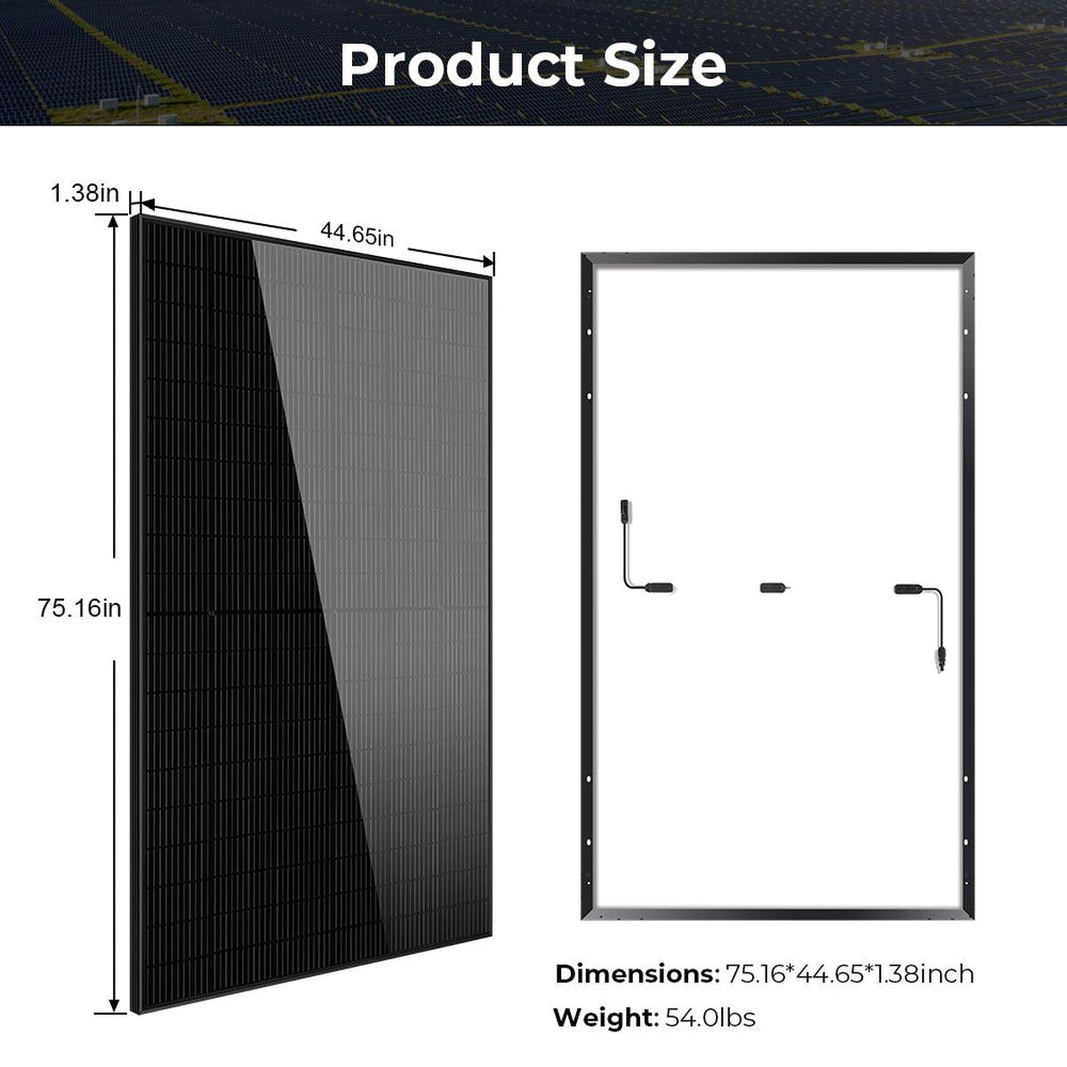 440W MONO BLACK PERC SOLAR PANEL FULL PALLET (32 PANELS) UL 61730-5