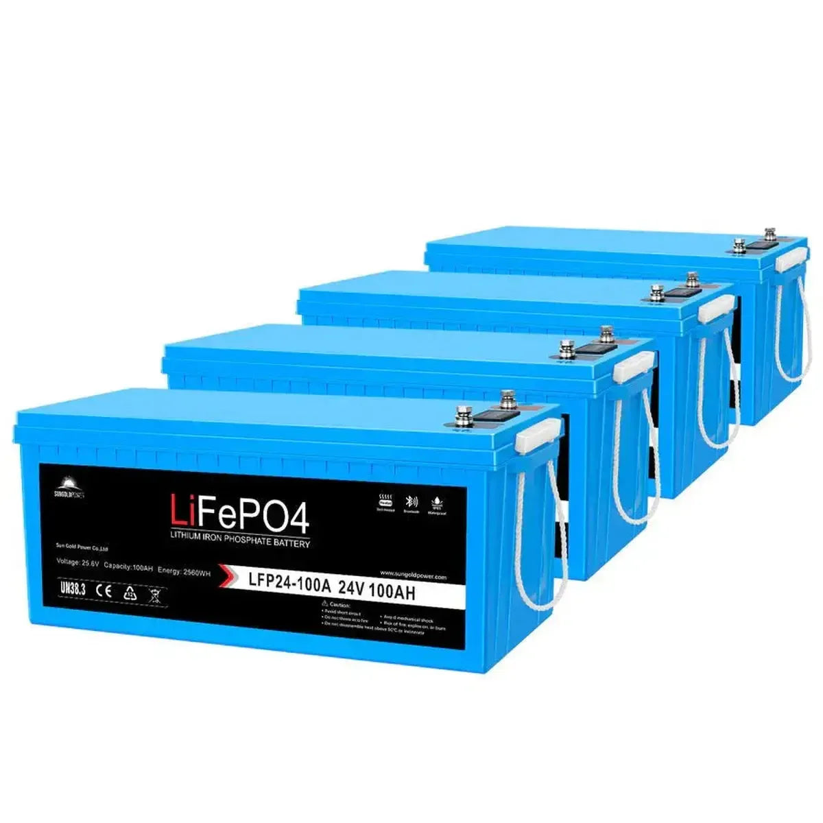 12V 100Ah/ 200Ah LiFePo4 Deep Cycle Lithium Battery Bluetooth / Self-Heating / IP65-9