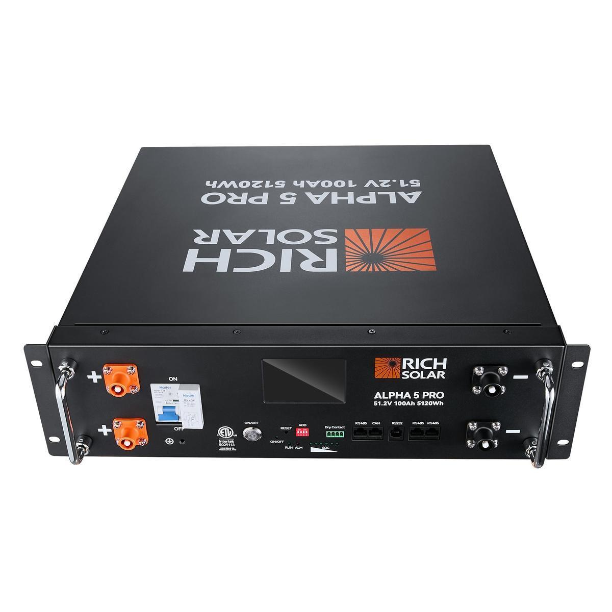 ALPHA 5 PRO | 51.2V 100Ah LiFePO4 Battery | Premium 48V Server Rack Lithium Battery for Residential, Commercial, RVs, Off-Grid | 7,000 Lifetime Cycles | 10 Year Warranty | UL1973, UL9540A Certified | BACKORDER-3