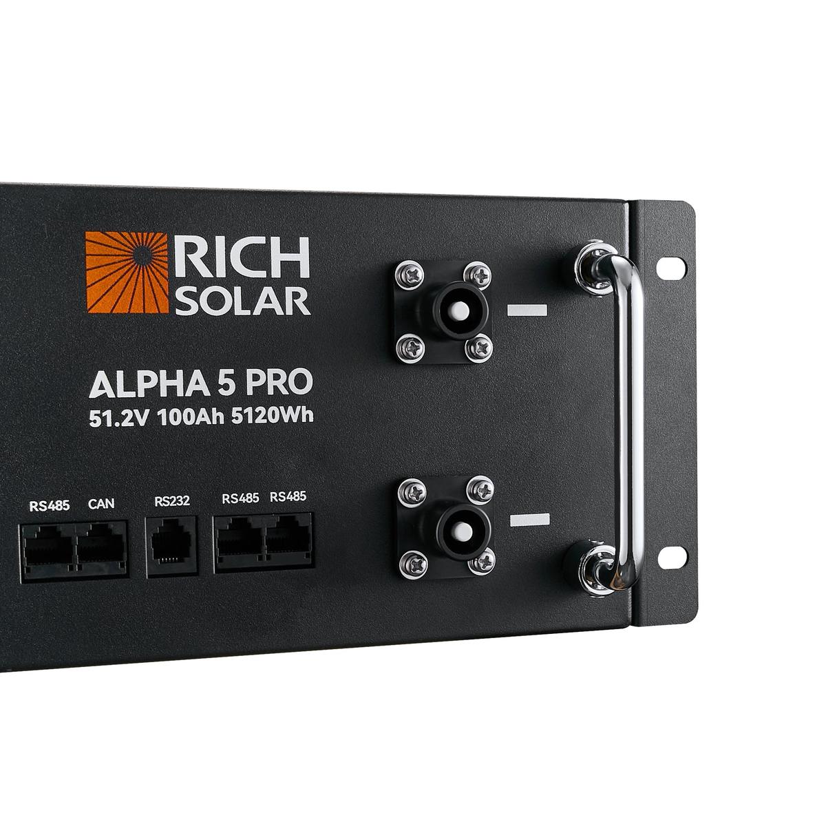 ALPHA 5 PRO | 51.2V 100Ah LiFePO4 Battery | Premium 48V Server Rack Lithium Battery for Residential, Commercial, RVs, Off-Grid | 7,000 Lifetime Cycles | 10 Year Warranty | UL1973, UL9540A Certified | BACKORDER-9