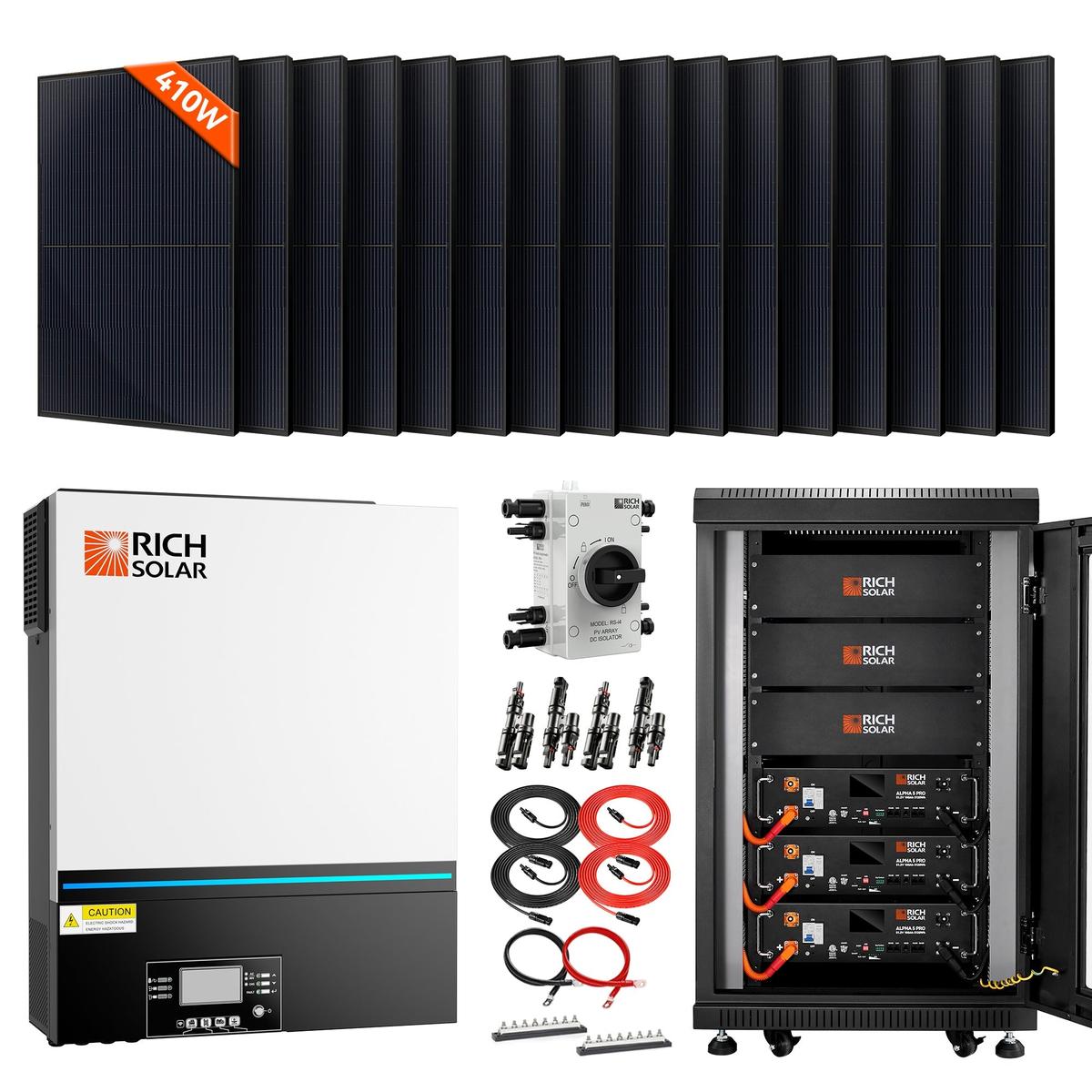 Complete Off-Grid Solar Kit RS-H6548 | 8000W PV Input 48V 120VAC Output + 6560(16x410) Watt Solar PV [KIT-SR0001]-9