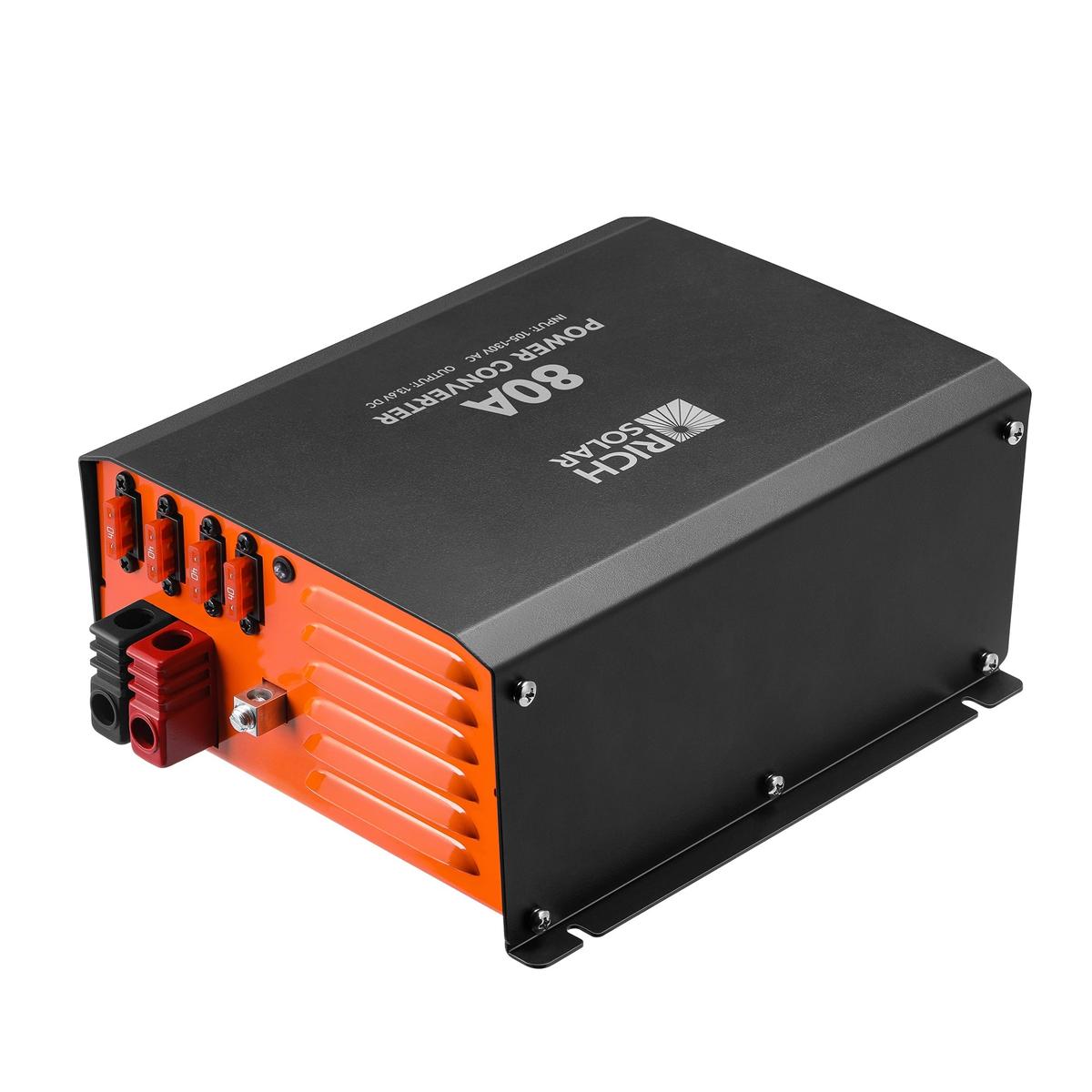 80 Amp Power Converter | 80A 120V Battery Charger | Overload, Overheat, Reverse Polarity Protection | Plug and Play-2