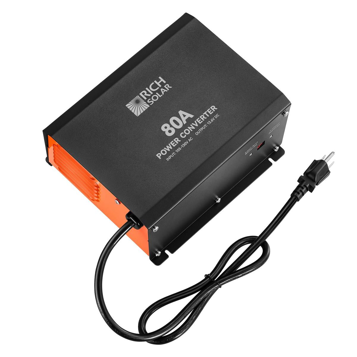 80 Amp Power Converter | 80A 120V Battery Charger | Overload, Overheat, Reverse Polarity Protection | Plug and Play-7