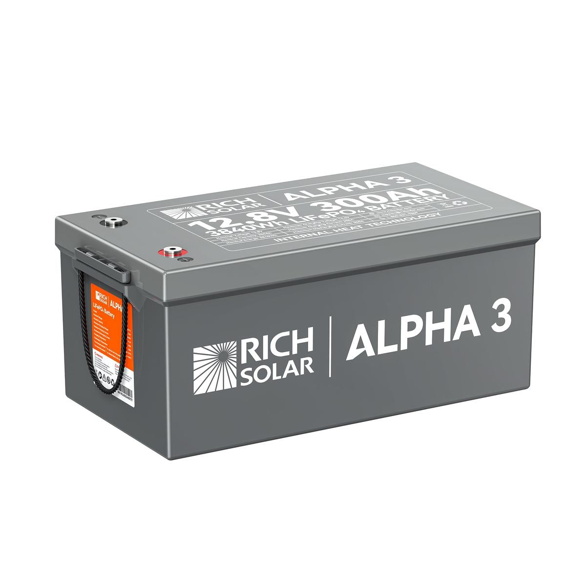 ALPHA 3 | 12V 300Ah LiFePO4 Battery | 12V Lithium Battery for RVs, Cabins, Off-Grid | 5,000 Lifetime Cycles | Internal Heat Techlogy | Bluetooth-5