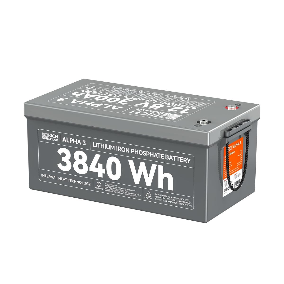 ALPHA 3 | 12V 300Ah LiFePO4 Battery | 12V Lithium Battery for RVs, Cabins, Off-Grid | 5,000 Lifetime Cycles | Internal Heat Techlogy | Bluetooth-3