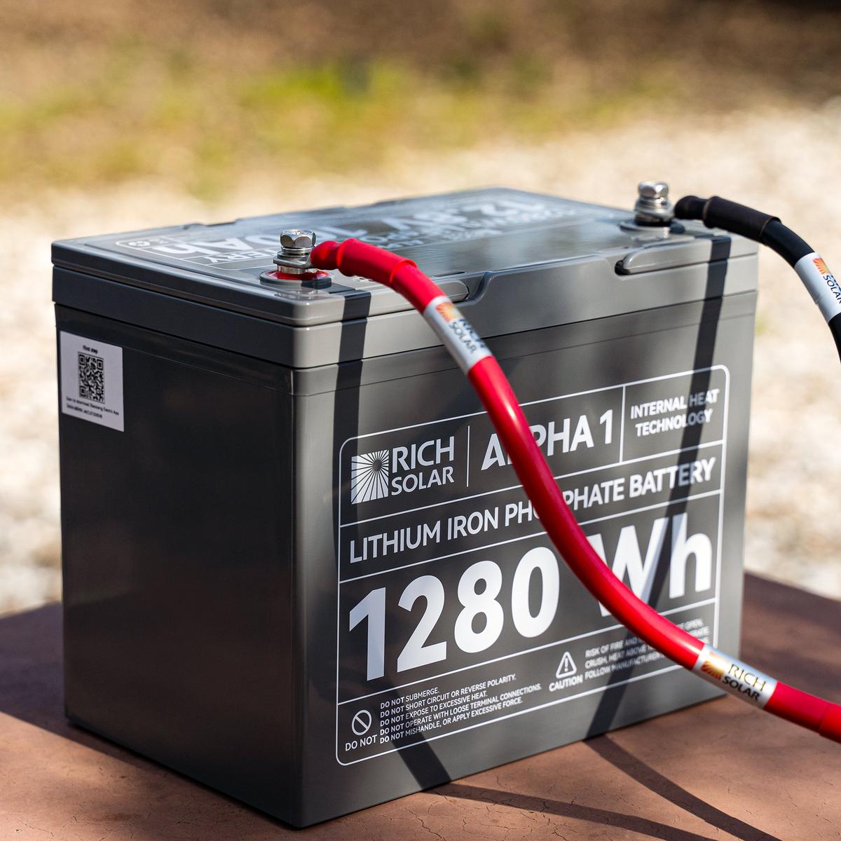 ALPHA 1 | 12V 100Ah LiFePO4 Battery | Powerful 12V Lithium Battery for RVs, Trailers, Vans, Boats, Off-Grid | 5,000 Lifetime Cycles | Bluetooth and Internal Heat Technology-2