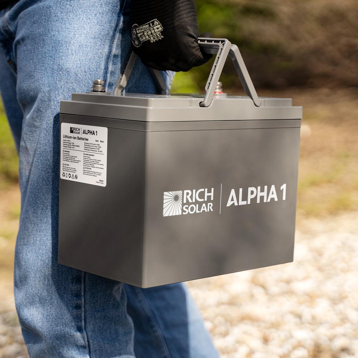 ALPHA 1 | 12V 100Ah LiFePO4 Battery | Powerful 12V Lithium Battery for RVs, Trailers, Vans, Boats, Off-Grid | 5,000 Lifetime Cycles | Bluetooth and Internal Heat Technology-1