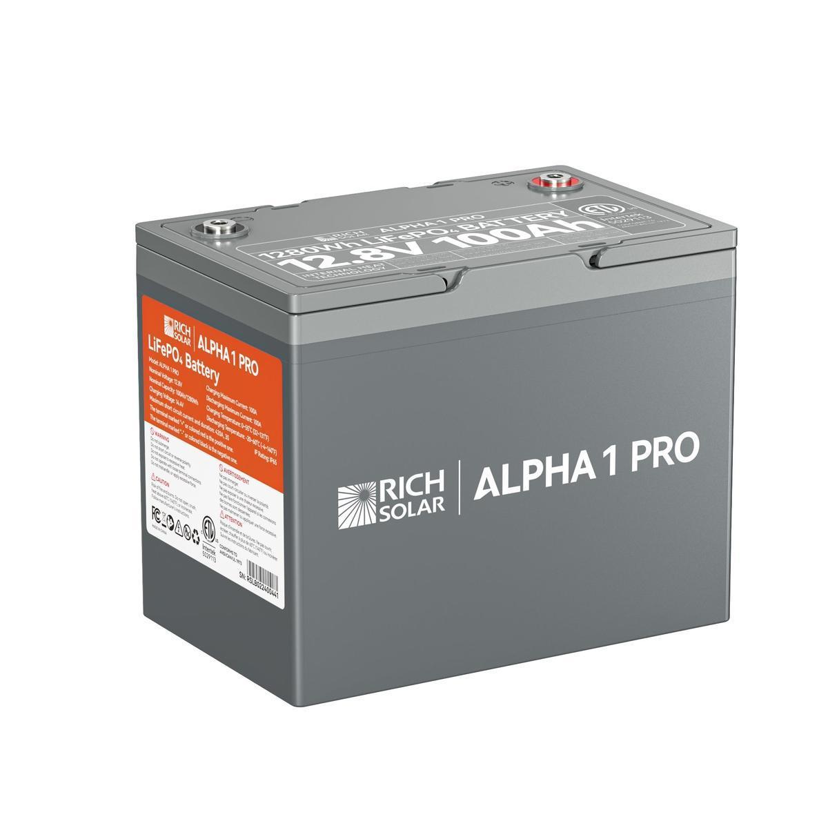 ALPHA 1 PRO | 12V 100Ah LiFePO4 Battery | Premium 12V Lithium Battery for Off-Grid, RVs, Boats | 7,000 Lifetime Cycles | 10-Year Warranty | UL1973 Certified-8