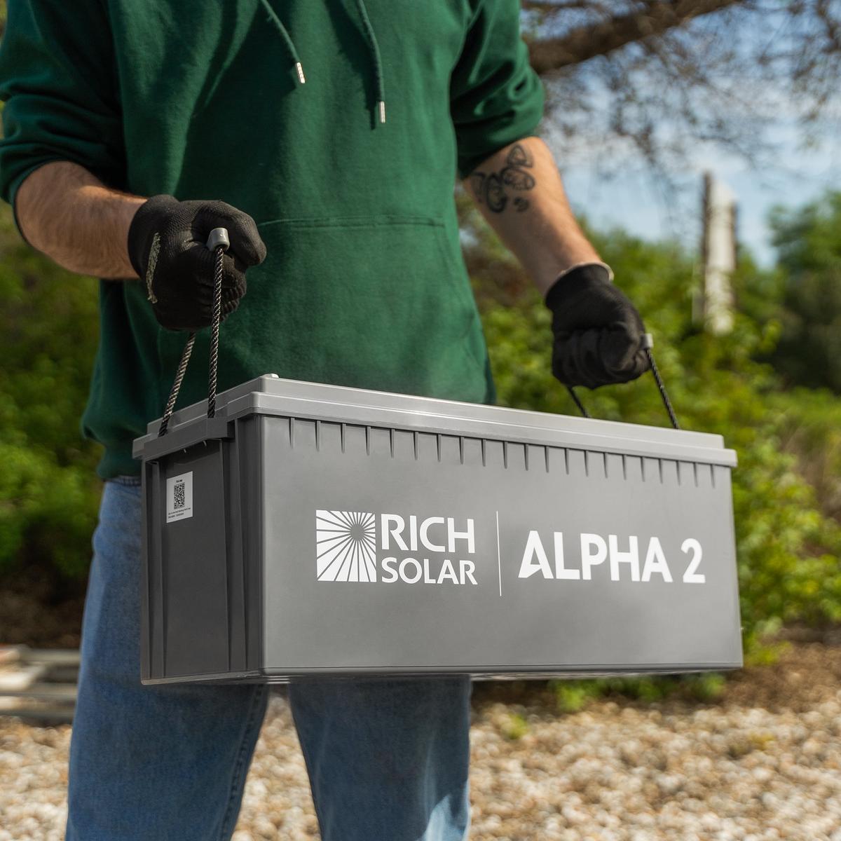 ALPHA 2 | 12V 200Ah LiFePO4 Battery | Powerful 12V Lithium Battery for RVs, Trailers, Vans, Boats, Off-Grid | 5,000 Lifetime Cycles | Bluetooth and Internal Heat Technology-1