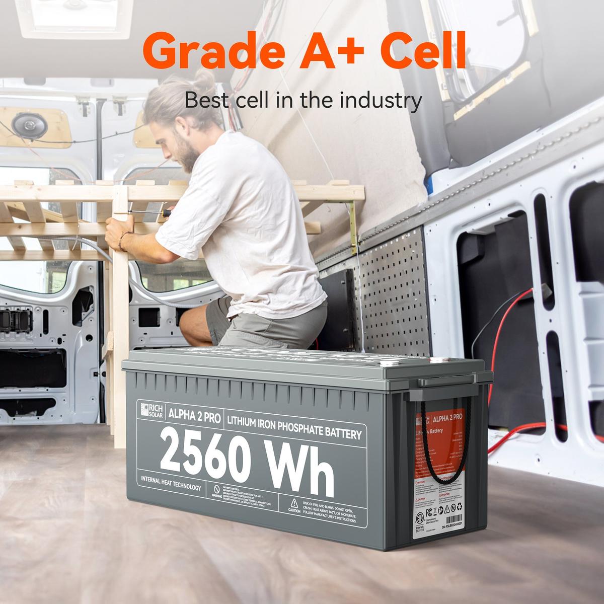 ALPHA 2 PRO | 12V 200Ah LiFePO4 Battery | Premium 12V Lithium Battery for RVs, Cabins, Tiny Homes | 7,000 Lifetime Cycles | 10 Year Warranty | UL1973 Certified-6