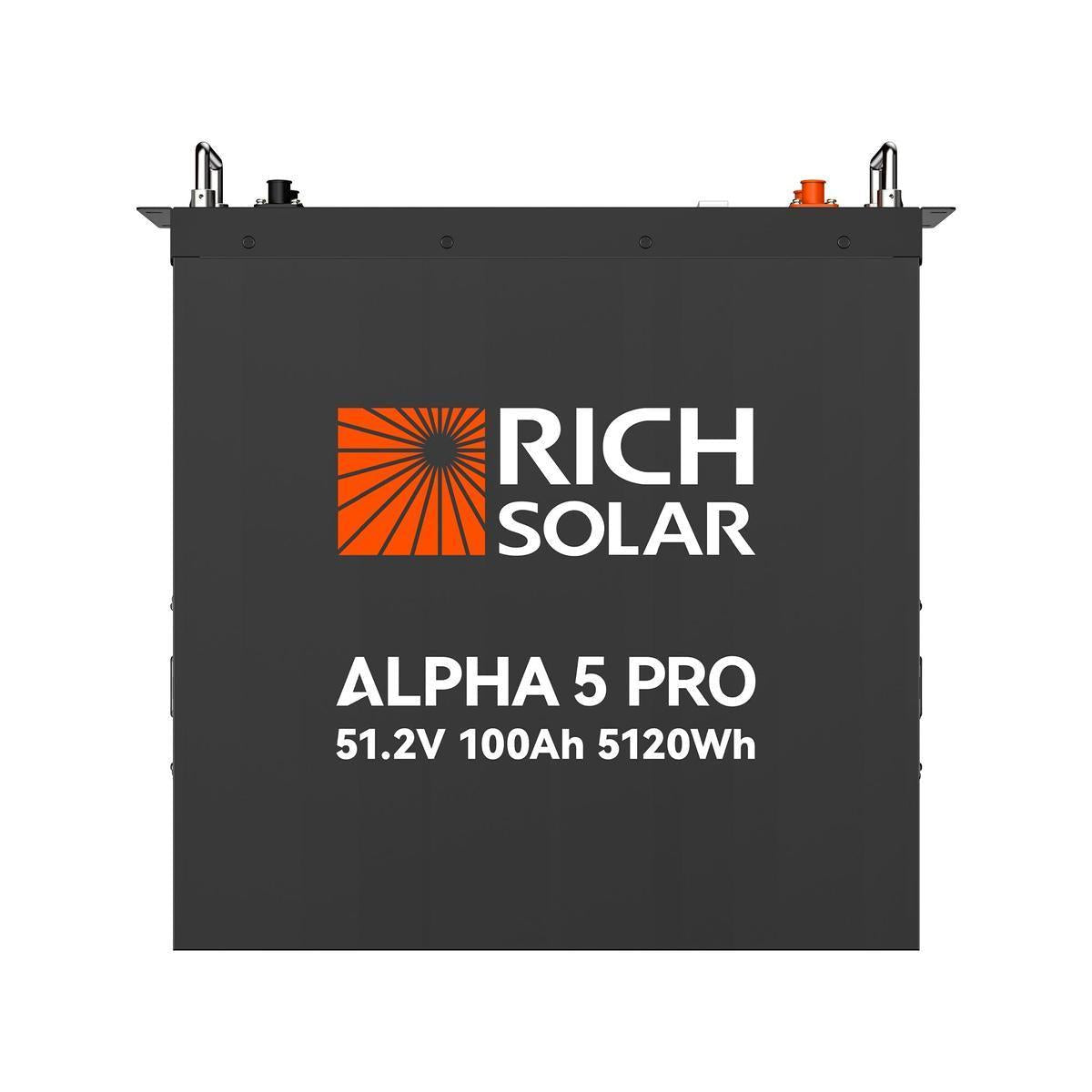 ALPHA 5 PRO | 51.2V 100Ah LiFePO4 Battery | Premium 48V Server Rack Lithium Battery for Residential, Commercial, RVs, Off-Grid | 7,000 Lifetime Cycles | 10 Year Warranty | UL1973, UL9540A Certified | BACKORDER-13