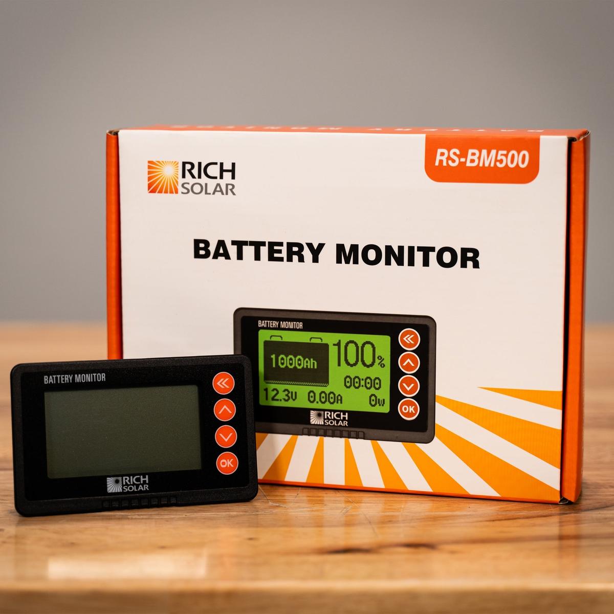 500 Amp Battery Monitor with Shunt | 8~120V 500A Battery Monitor with Shunt | Accurate Battery Status Monitor | Easy to Use-3