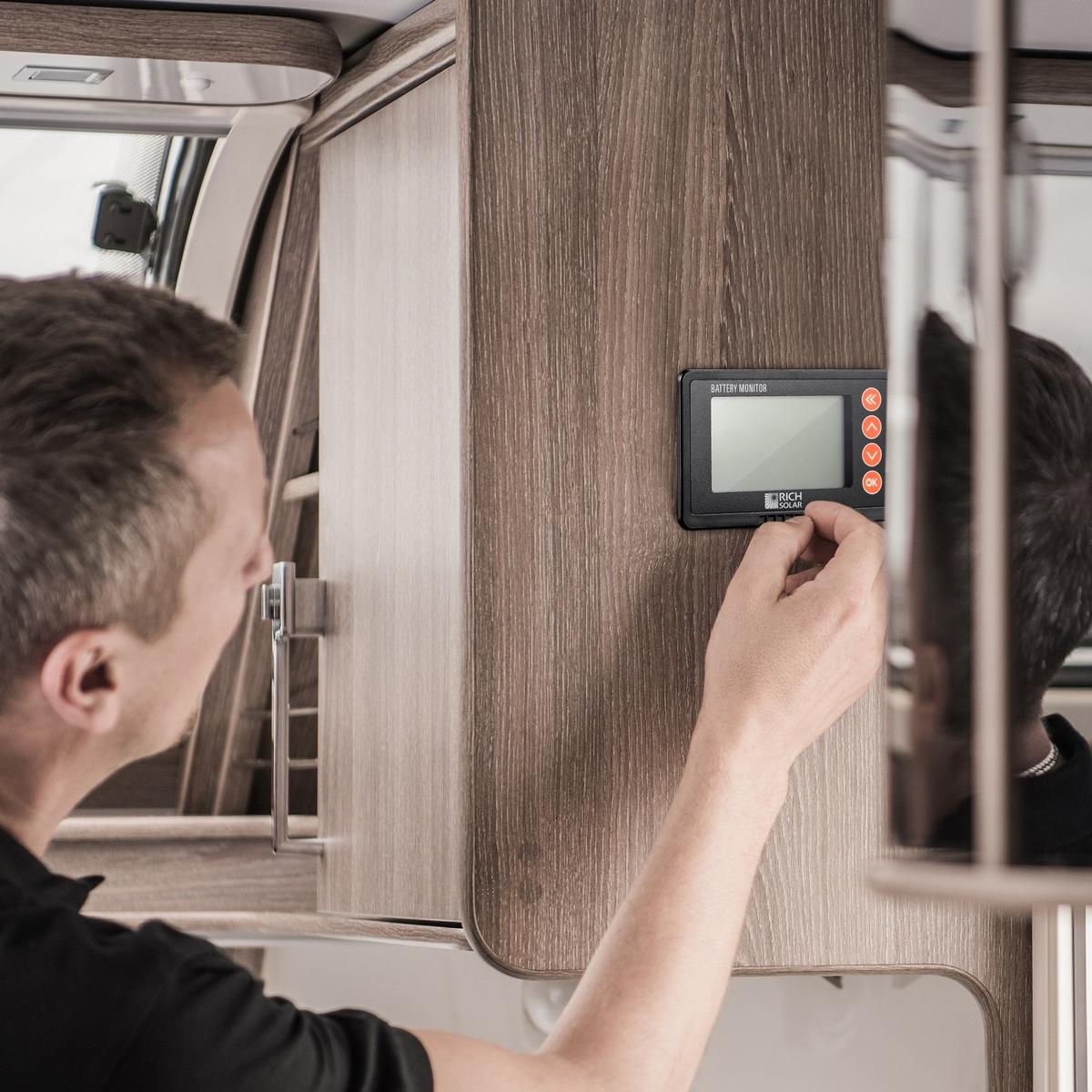 500 Amp Battery Monitor with Shunt | 8~120V 500A Battery Monitor with Shunt | Accurate Battery Status Monitor | Easy to Use-12