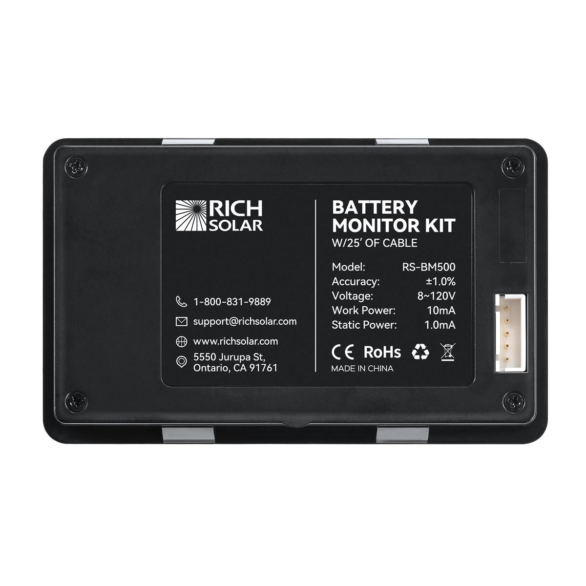 500 Amp Battery Monitor with Shunt | 8~120V 500A Battery Monitor with Shunt | Accurate Battery Status Monitor | Easy to Use-10