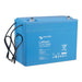 Blue rectangular battery with attached cables is shown, labeled Victron Energy 12.8V 180Ah Smart LiFePO4 Lithium Battery-BAT512118610